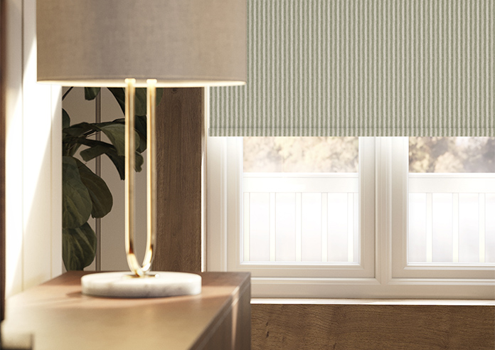 Emily Bond Oscar Stripe, Sage - Roller Blind - Image 5